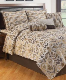 Azara 7 Piece California King Jacquard Comforter Set   Bed in a Bag