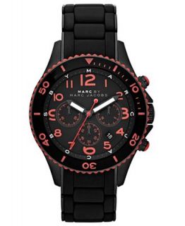 Marc by Marc Jacobs Watch, Mens Chronograph Rock Black Silicone