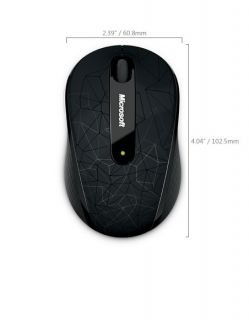 New Retail Microsoft 4000 4 Button Wireless Blue Track Mouse Black D5D
