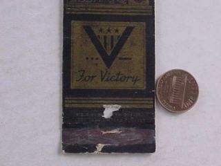 1940s WWII Era Middleburg Pennsylvania V for Victory Campaign
