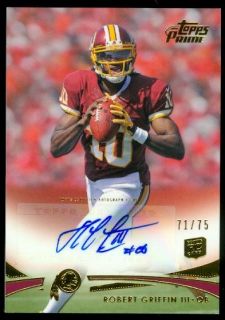 Robert GRIFFIN 3rd III 2012 Topps Prime GOLD rookie RC Auto #d/75