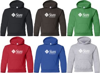 Sun Microsystems Hooded Sweatshirt Computer Logo Hoodie Geek Hoody