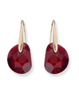 Swarovski Earrings, Silver Tone Red Crystal Drop Earrings