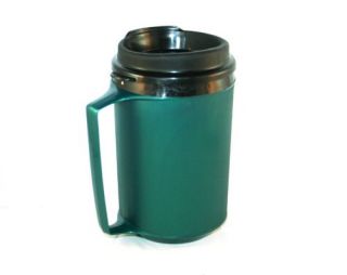 New 12 oz Foam Insulated Green ThermoServ Travel Coffee Mug