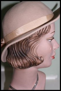 Vintage Hat 100 Wool Felt Michael Howard Tan Sz 21
