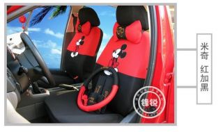 Top Mickey Mouse Autocar Front Rear Seat Covers Cover Car Accessories