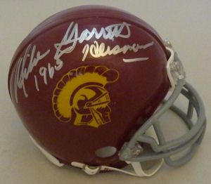 Mike Garrett Autographed USC Trojans Mini Helmet w 65 H