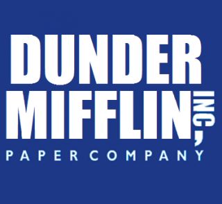 Dunder Mifflin Funny The Office T Shirt Blue Dwight Tee