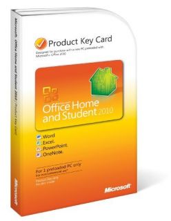 Microsoft Office 2010 Home & Student License   Product Key Card (pkc