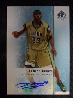2011 12 SP AUTHENTIC LEBRON JAMES AUTO CARD #2 MIAMI HEAT SP MVP NBA