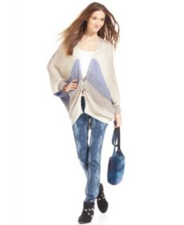 Calvin Klein Jeans Sweater, Long Sleeve Open Front Draped   Womens