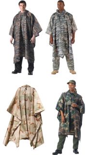 Army Camouflage Tactical Hooded Emergency Rain Poncho