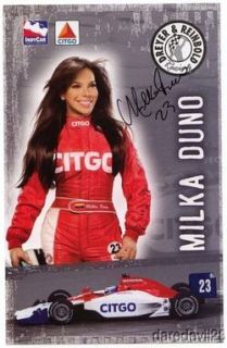 2008 MILKA Duno Signed Citgo Honda Dallara Indy Car Postcard