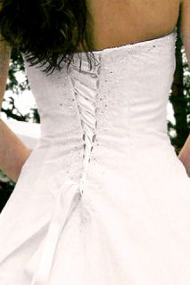 Milla Strapless Organza Wedding Dress Gown Size 20 White Brand New