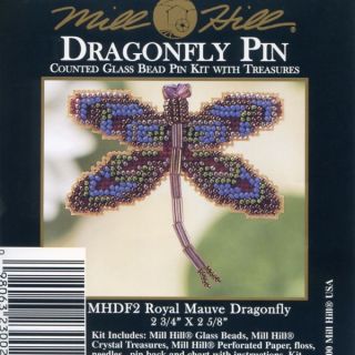 Mauve Dragonfly Bead Ornament Kit Mill Hill 2000 Spring Bouquet
