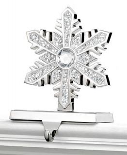 Holiday Lane Christmas Stocking Holder, Silver Snowflake