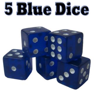Blue Dice 16 Millimeters Standard Dimensions Craps