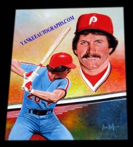 Mike Schmidt Phillies Leon Wolf Hand Painted 16 x 20