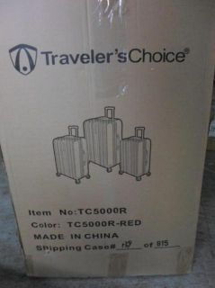 Travelers Choice TC5000R Tasmania 3 Piece Luggage Set
