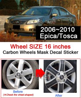 2006 2010 Epica Tosca 16inches Carbon Wheels Mask Decal Sticker Car