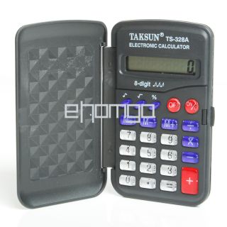 Digits Mini Pocket Electronic Calculator Hard Cover TS 328