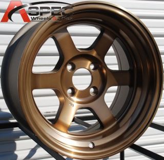 Rota Grid V 15x8 4x114 3 ET0 Sport Bronze Rims Wheels