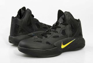 New Nike Mens Nike Zoom Hyperfuse 2011 High Top Black Basketball Shoes
