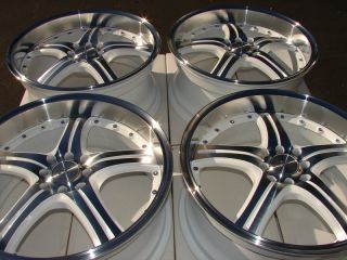 18 New White Wheels Rims 4x100 4x114 3 Dodge Neon Honda Civic Mazda