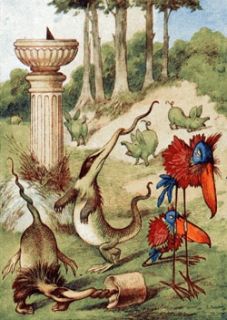 The slithy toves are in the poem Jabberwocky in Through The Looking