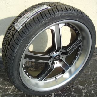 22 Black Lorenzo WL21 Wheels Rims Nexen HP Tires Magnum Charger