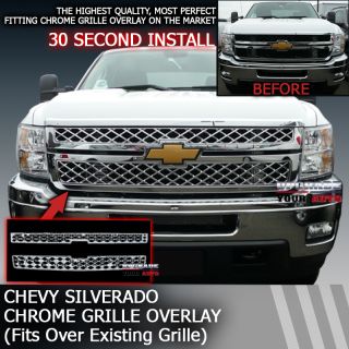 Perfectly Fits 2011 2012 Chevy Silverado Factory Style Grille Overlay