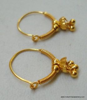 Traditional Design 18K Gold Hoop Earrings BellyDance