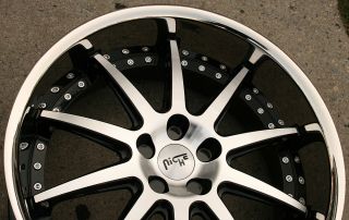 Niche Spa 22 Black Rims Wheels BMW 745 760 7 Series 22 x 9 0 10 5 5H