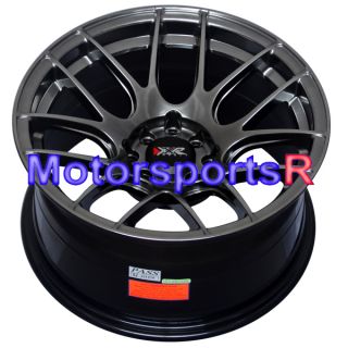 XXR 530 Chromium Black Concave Rims Wheels Stance 4x100 Honda Civic SI