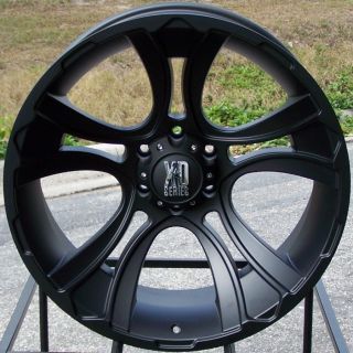 22x11 6LUG Black KMC XD Crank Wheels Rim Lifted Chevy Silverado GMC