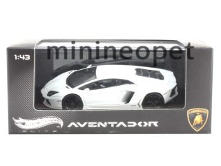 Hot Wheels Elite Lamborghini Aventador LP700 4 1 43 White