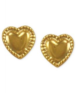 Childrens 14k Gold Earrings, Heart Hoop   Earrings   Jewelry
