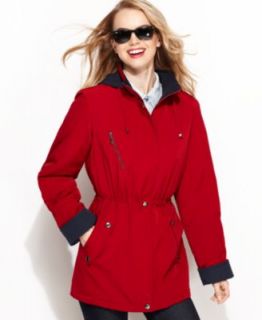 Nautica Jacket, Hooded Colorblock Anorak   Womens Coats