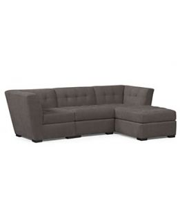 Roxanne Fabric Modular Sectional Sofa, 3 Piece (Square Corner Unit