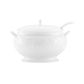 Lenox Serveware, Opal Innocence Carved Covered Soup Tureen with Ladle