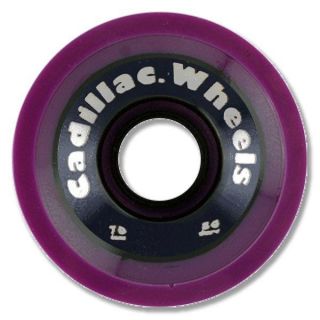 Cadillac Cruzers Skateboard Wheels 70mm 80A Purple w Silver Text