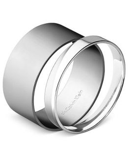 ck Calvin Klein Bracelet Set, Stainless Steel Wide and Thin Bangle