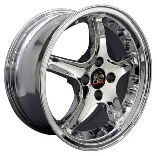  Cobra 4 Lug Wheels Chrome Set of 4 17x8 RimS Fit Mustang® GT 79 93