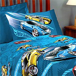 New 4pc Hot Wheels Cars Hotwheels Comforter Bedding Set