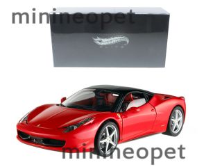 Hot Wheels Super Elite T8422 Ferrari 458 Italia 1 18 Diecast Red