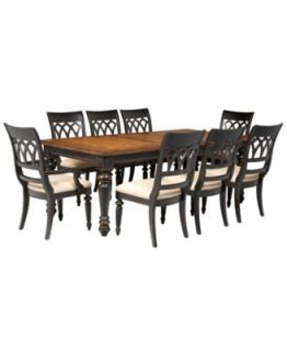 Dakota Dining Room Furniture, 9 Piece Set (Table, 6 Side Chairs and 2