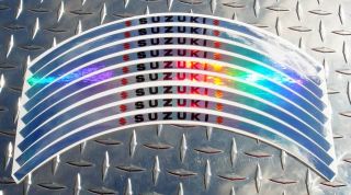 Suzuki Rainbow Chrome Rim Stripes GSXR TLR TLS SV1000 SV650 Hayabusa B