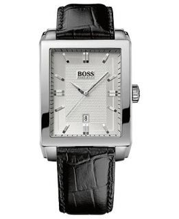 Hugo Boss Watch, Mens Black Leather Strap 35mm HB1018 1512770   All