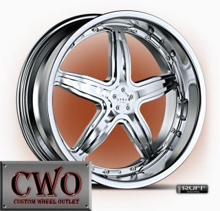 19 Chrome Ruff R931 Wheels Rims 5x114 3 5x120 5 Lug 350Z Mustang BMW 5