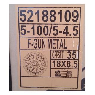 XXR 521 18 18x8 5 Flat Gun Metal Wheels Rims 35